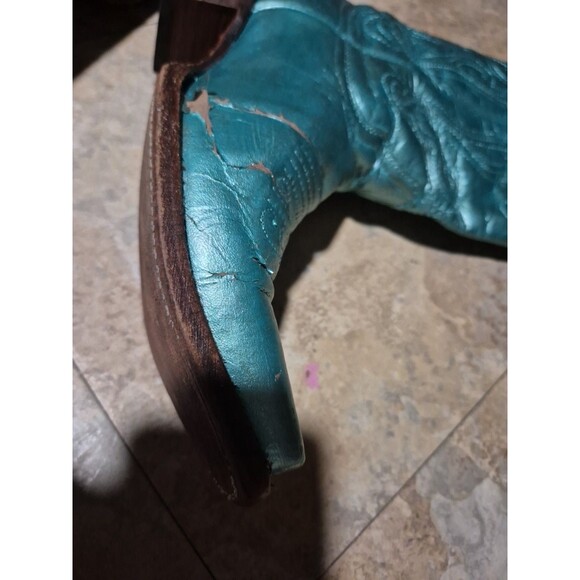 Circle G Corral Womens Boots Size 10M Snip Toe Western  Metallic Turquoise L5305 - Picture 12 of 12